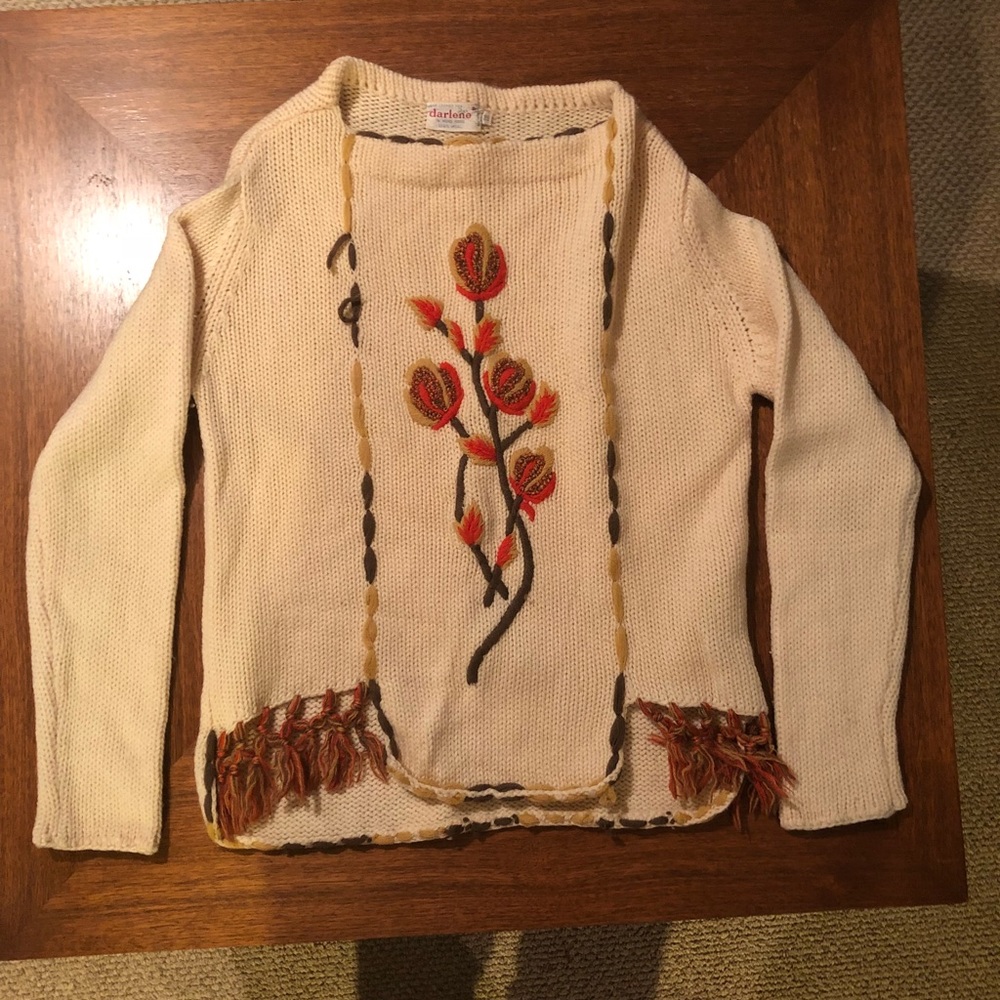 Wool sweater with design